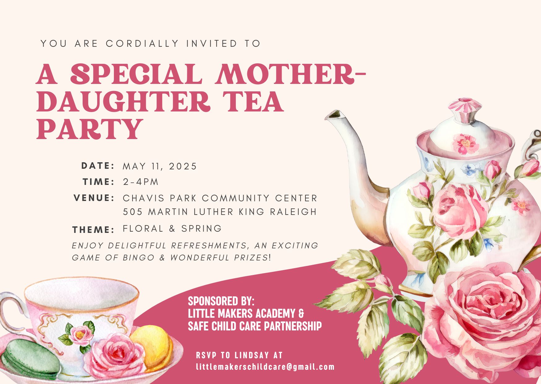 Mother Daughter Tea Party Invitation